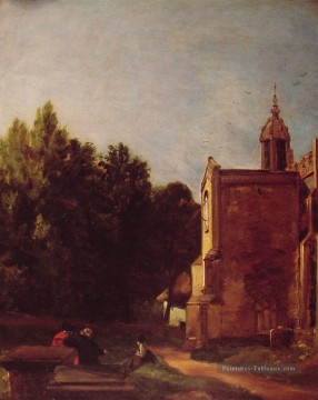 Une porche d’église romantique John Constable Peinture à l'huile